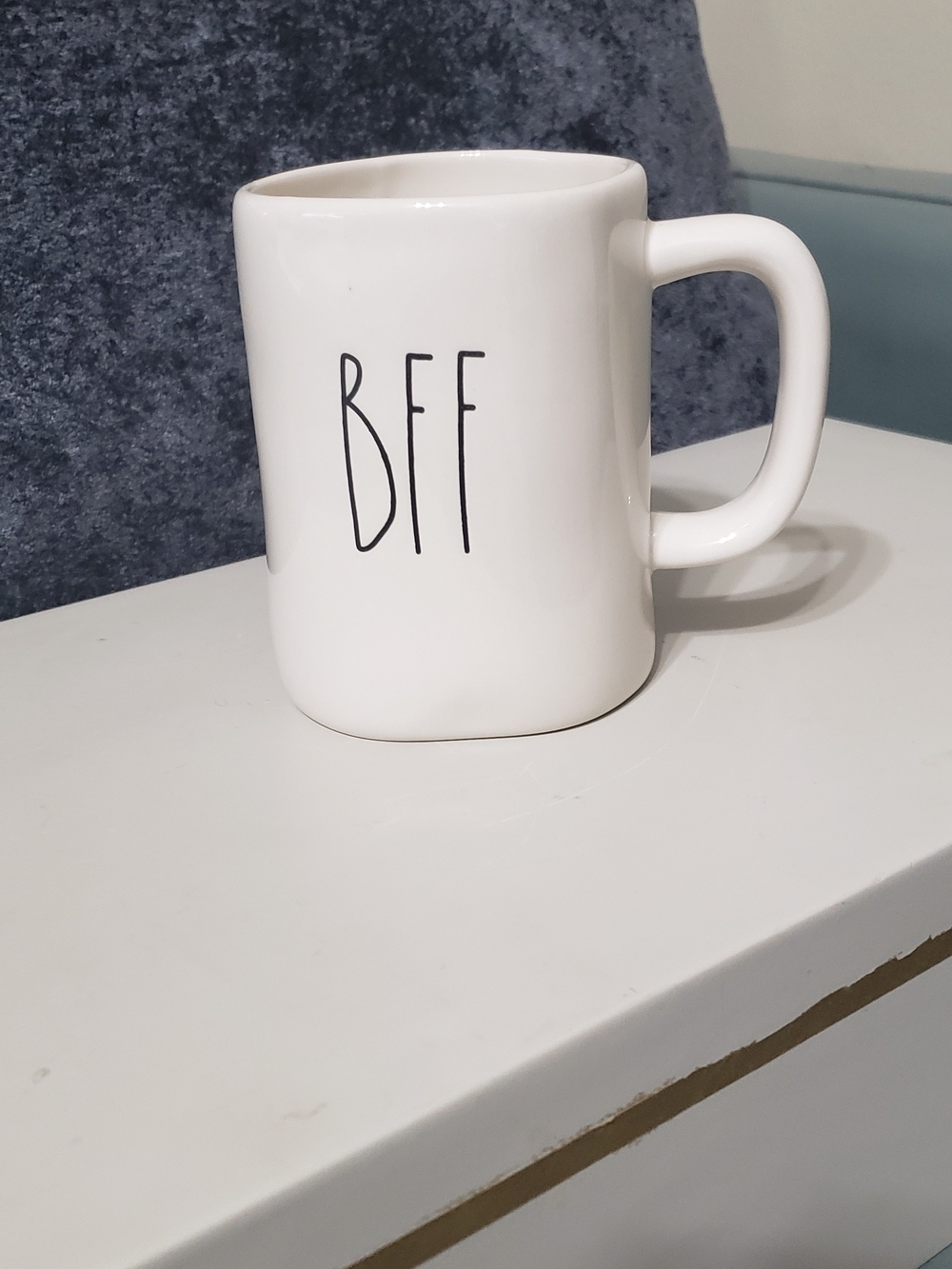 Magenta White Ceramic BFF Mug